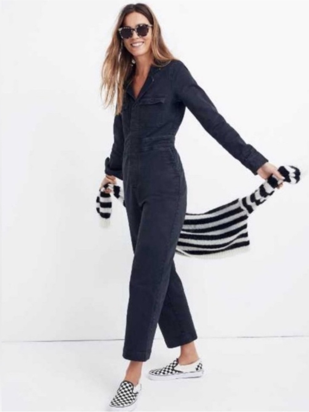 Madewell Black Denim Coveralls Jumpsuit Size XS
